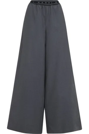 Marni Wollen broek met logoband