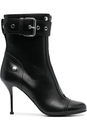 Alexander McQueen Leren 90mm laarzen met gesp