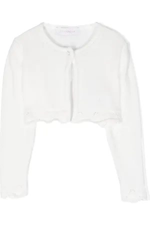 MONNALISA Cropped vest met kanten afwerking