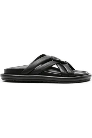 Moncler Bell slippers met gekruiste bandjes