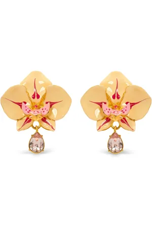 Oscar de la Renta Watercolour Orchid oorclips