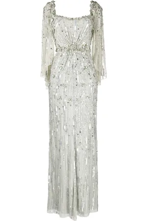 Jenny Packham Brighstar tulen avondjurk verfraaid met pailletten