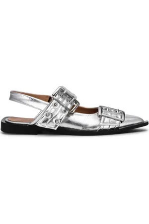 Ganni Metallic ballerina