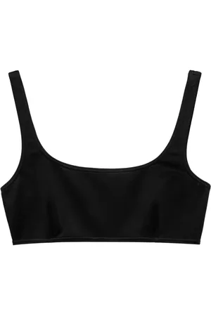 Prada Geweven bikinitop met diepe ronde hals
