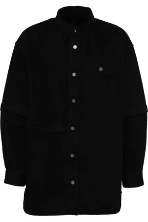 SONGZIO Asymmetrisch afneembaar denim overhemd