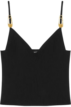 VERSACE Safety Pin cropped top