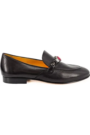 Madison.Maison Leren loafers met sieraden
