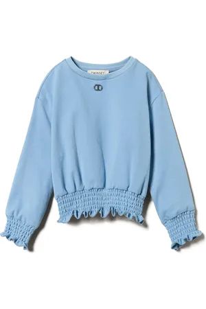 Twin-Set Sweater met ronde hals en gesmockt detail