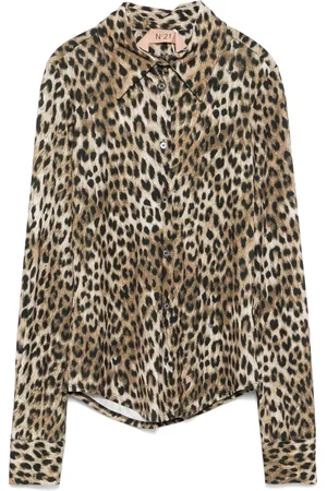 Nº21 Blouse met luipaardprint