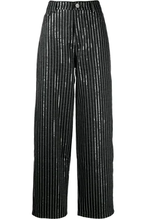 ROTATE Broek met wijde pijpen en pailletten