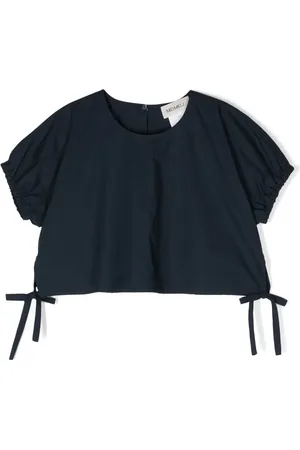 MEIMEIJ Cropped shirt met gestrikte zijkanten