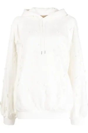 Elie saab Hoodie met borduurwerk van katoenblend