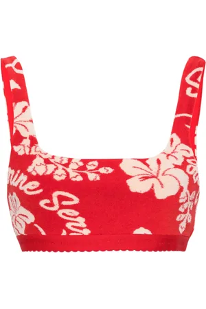 Marine Serre Top met bloemen jacquard