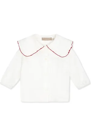 LA STUPENDERIA Shirt met ruchekraag