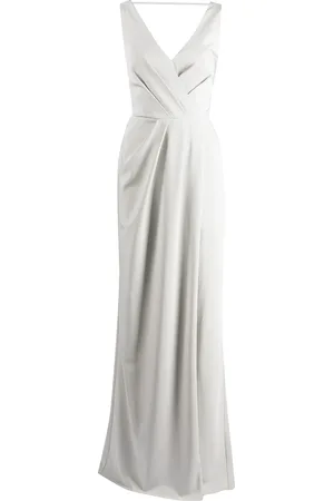 Marchesa Notte Avondjurk met watervaldetail