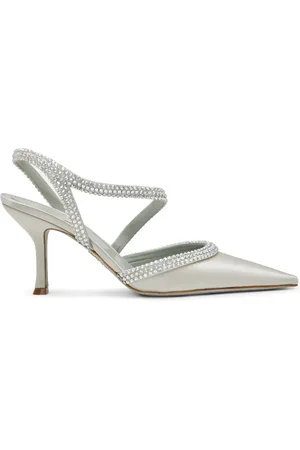 RENE CAOVILLA 80 mm Lisa slingback pumps met kristallen