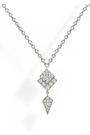 Statement Stairway sterling halsketting met diamant