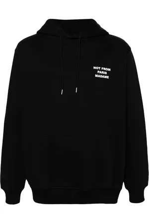 Drôle de Monsieur Hoodie met tekst