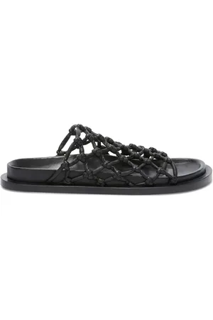 Jil Sander Leren sandalen met mesh