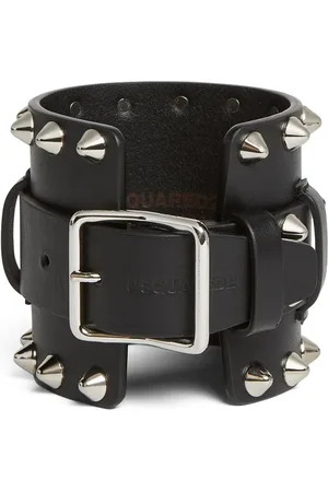 Dsquared2 Leren armband met studs