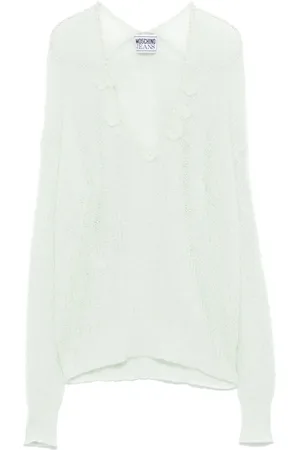 Moschino Trui met imitatieparel