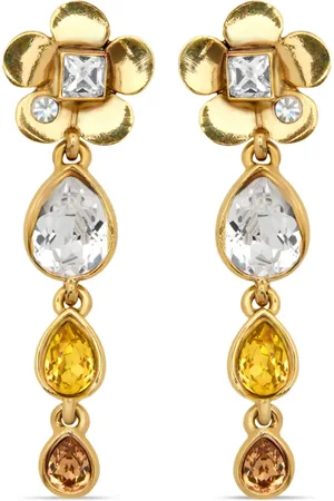 Oscar de la Renta Oorclips met bloem