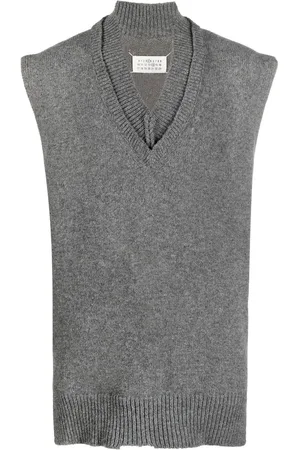 Maison Margiela Gelaagde gebreide spencer