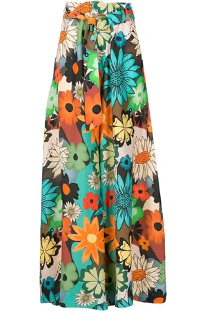 AMIR SLAMA Broek met bloemenprint