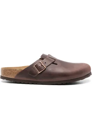 Birkenstock Boston leren slippers