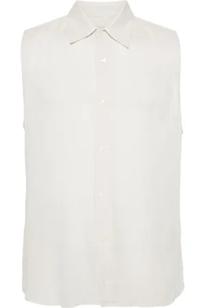 Ami Crêpe shirt met puntige kraag