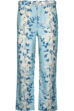 BODE Broek met bladerprint