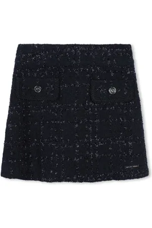 Michael Kors Tweed rok met logoplakkaat