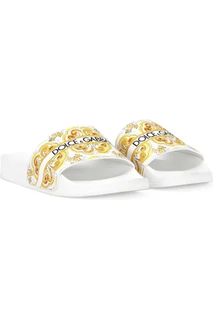 Dolce & Gabbana Slippers met logoprint en patroon