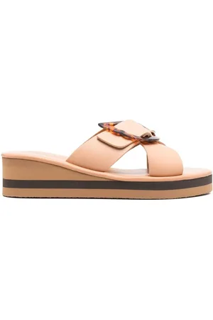 Ancient Greek Sandals Thais Rainbow slippers met sleehak
