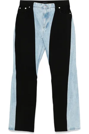 MUGLER Straight jeans met colourblocking