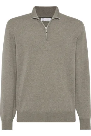 Brunello Cucinelli Kasjmier poloshirt met rits