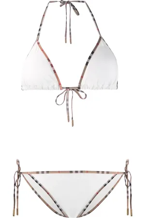 Burberry Bikini met vintage ruit afwerking