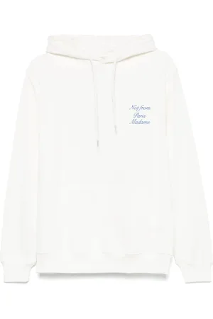 Drôle de Monsieur Hoodie met geborduurde tekst