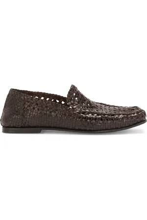 Dolce & Gabbana Geweven leren loafers