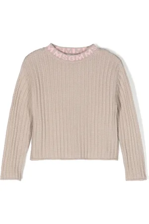 Msgm Katoenen trui met logo hals