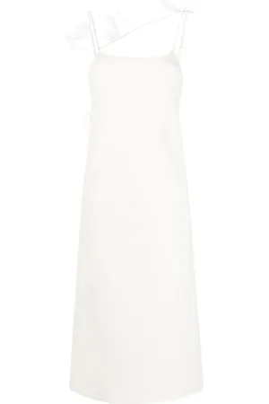 Jil Sander Onderjurk met veren afwerking