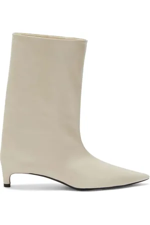 Jil Sander Leren enkellaarzen