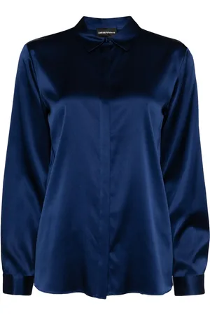 Emporio Armani Overhemd van zijdeblend