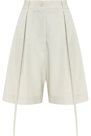 Gloria Coelho Geplooide shorts met wijde pijpen