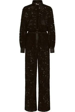 Dolce & Gabbana Jumpsuit met lange mouwen en kant