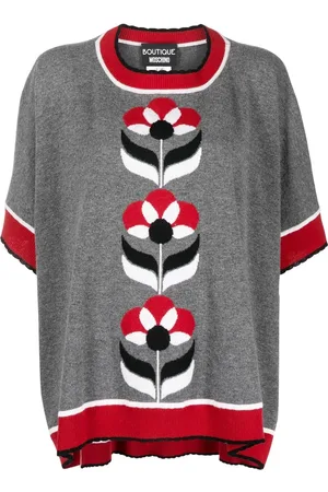 Moschino Intarsia poncho