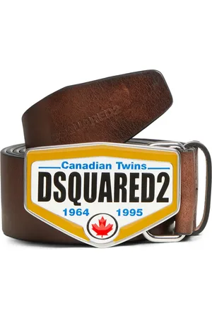 Dsquared2 Leren riem met logogesp