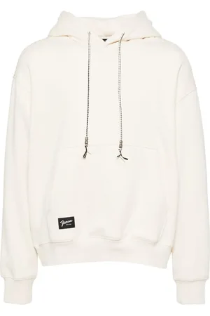 FIVE CM Hoodie met leren afwerking