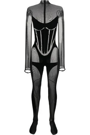 Wolford Doorzichtige lange catsuit