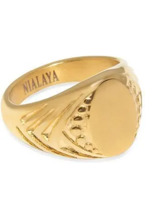 Nialaya Vergulde messing ring